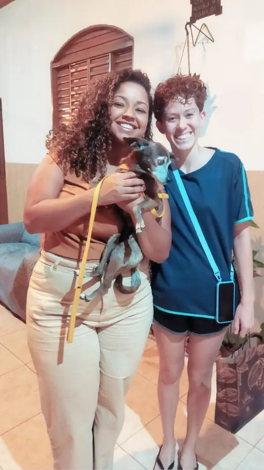 Reencontro de Dorilene com seu cachorro em Brasília, DF